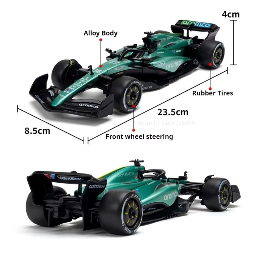 RMZ city F1 Spielzeugmodell Rennwagen, 1:24 Maßstab, Metall, Grün - Bild 2
