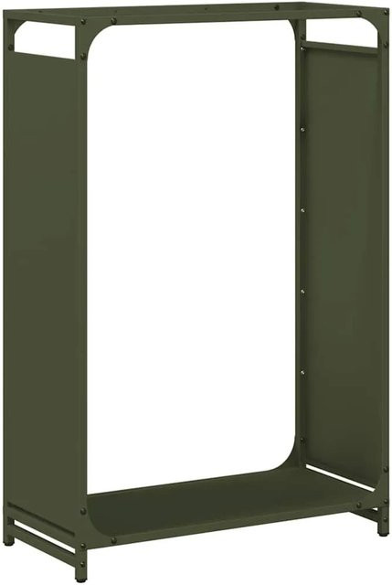vidaXL Brennholzregal aus kaltgewalztem Stahl in Olivgrün, B/T/H: 60 x 28 x 90 cm - Bild 1