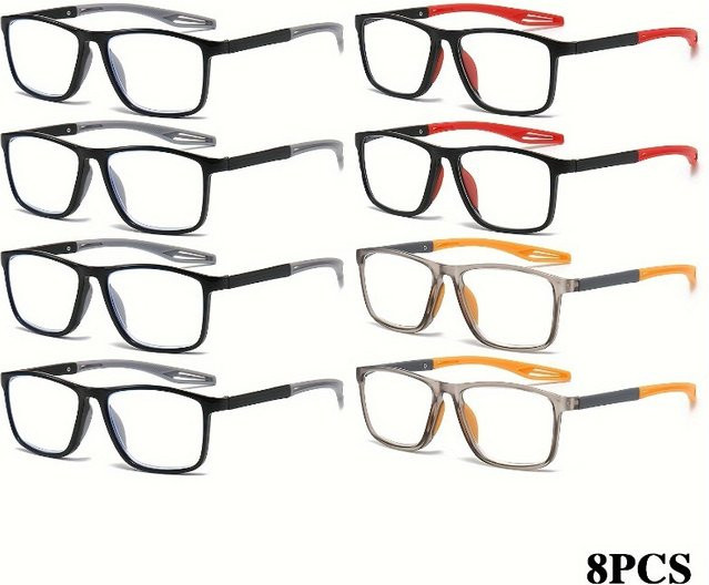 DIXSG Lesebrille, quadratisch, Vollrand, Kunststoff, Damen - Bild 1