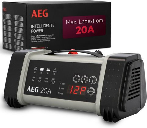 AEG Mikroprozessor-Ladegerät LT 20 PS/Th für 12 V und 24 V Autobatterien, Schwarz/Rot - Bild 3