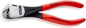 Knipex Kraft-Vornschneider in Schwarz-Rot mit Kunststoffbeschichtung, 160 mm - Bild 1