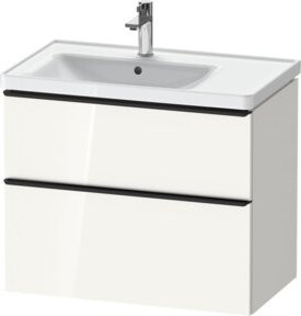 Duravit Waschtischunterschrank D-Neo in Schwarz und Weiß Hochglanz, B/T: 78,4 x 45,2 cm - Bild 1