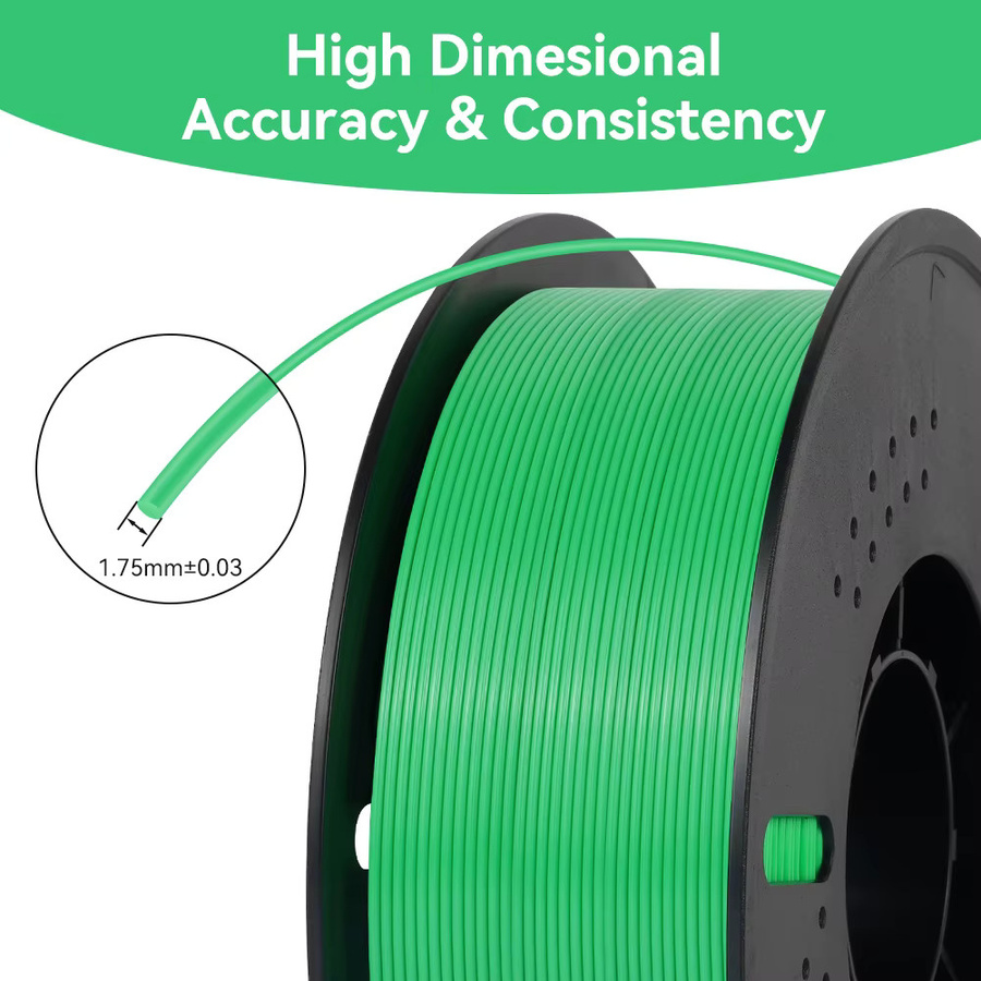 KINGROON PETG PLA 3D-Drucker Filament 1,75mm, 5kg, Multicolour, Hochfestes Kunststoff-Material für FDM 3D-Drucker - Bild 2