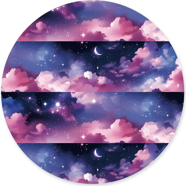 Etori Life Washi Tape Cloud Sky Purple Pink Nebula in Lila-Rosa, Breite: 60 mm, Länge: 2 m - Bild 1