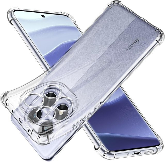 Flexible stoßfeste Airbag-TPU-Schutzhülle für Xiaomi Redmi Note 14 Pro 5G und Redmi Note 14 Pro+ in Transparent - Bild 1