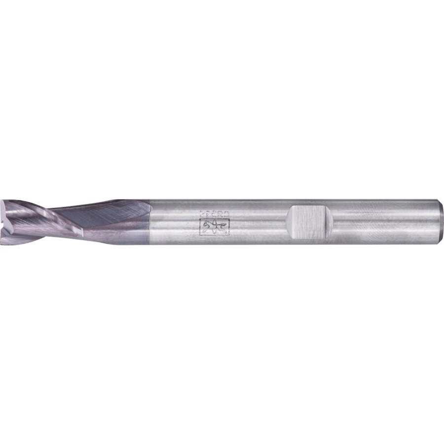 PFERD Universal Line VHM Eckfräser lang 2 Schneiden Ø 6 mm silber TiAlN Schaft für Schruppen, Schlichten und Nuten - Bild 1