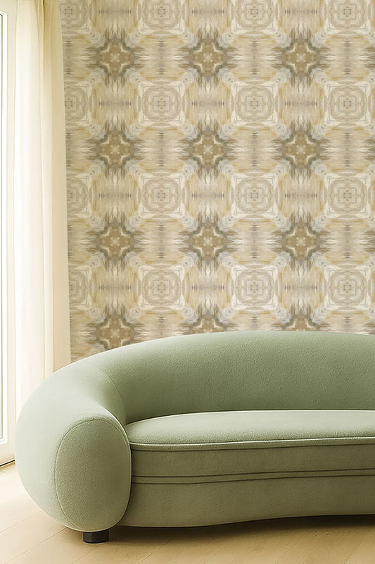 Clarke & Clarke Wallpaper Kalia Natural - Beige abstrakte Vlies Tapete modern - Bild 2