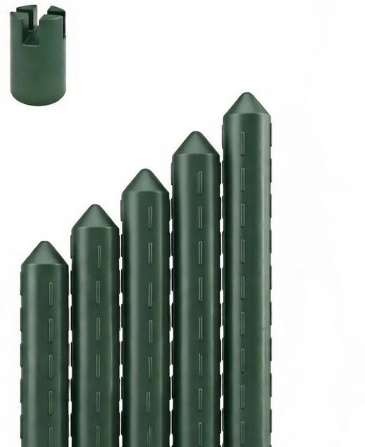 TTL GARDEN Rankstäbe 5er Set Grün, Kunststoffbeschichtet mit Stahlkern, Höhe: 90 cm - Bild 1