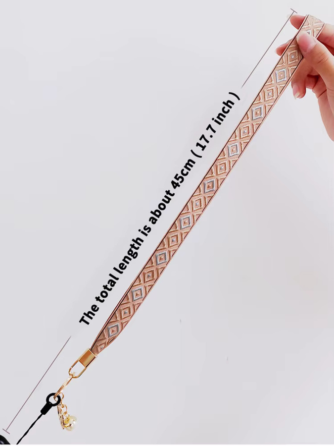 Retro Handy Halskette Lanyard mit abnehmbarem Anhänger und Schlüsselanhänger in Gelb - Bild 5
