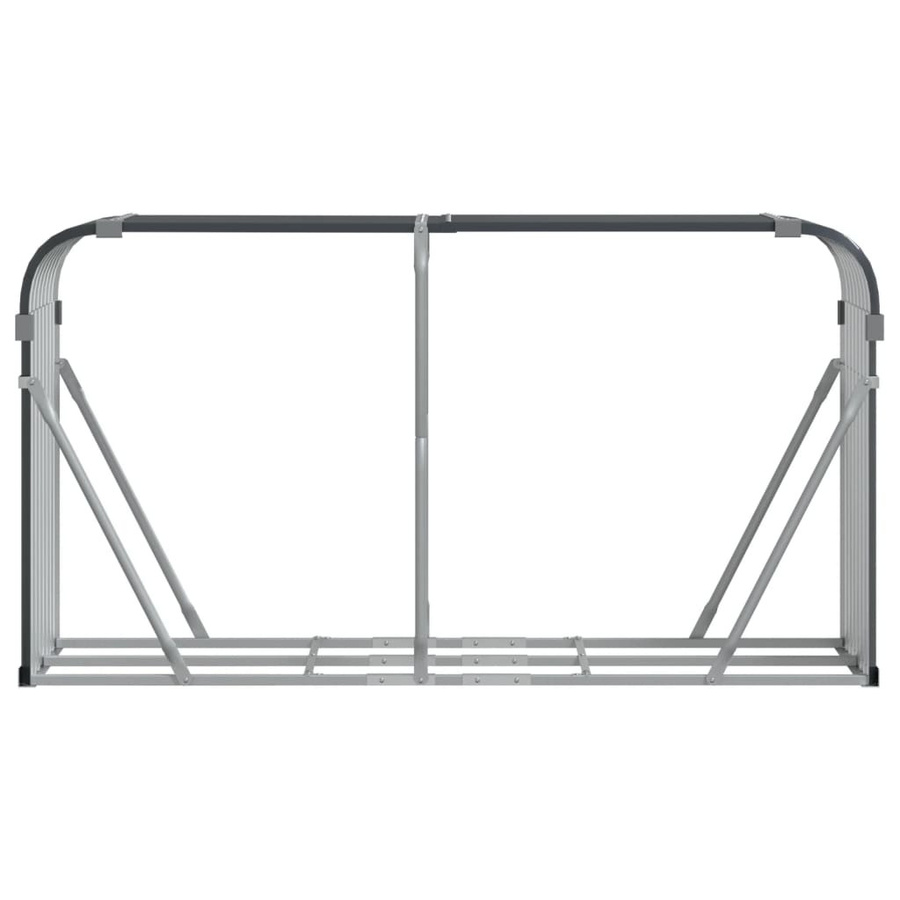 vidaXL Kaminholzunterstand aus verzinktem Stahl in Anthrazit, B/T/H: 180 x 45 x 100 cm - Bild 4