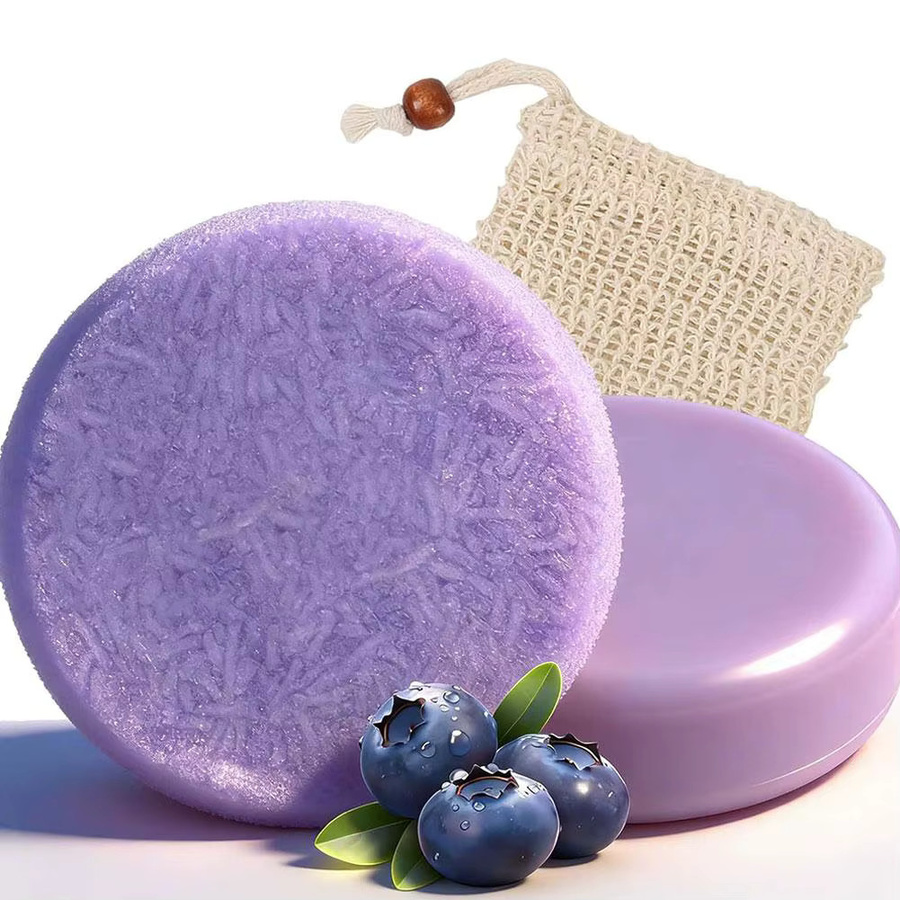 Blaubeer Shampoo-Bar, Festes Shampoo für fettiges Haar, Unisex - Bild 2