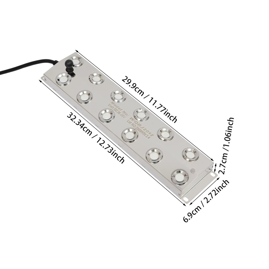 Bymaocar 12-Kopf Ultraschall-Nebelgenerator DC45V aus Edelstahl in Silber für industrielle Befeuchtung, Teiche und Landschaftsgestaltung - Bild 3
