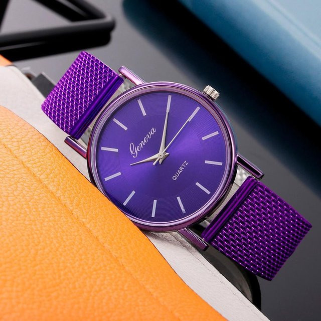 Armbanduhr Quarz, Legierung, Blau, Damen - Bild 1