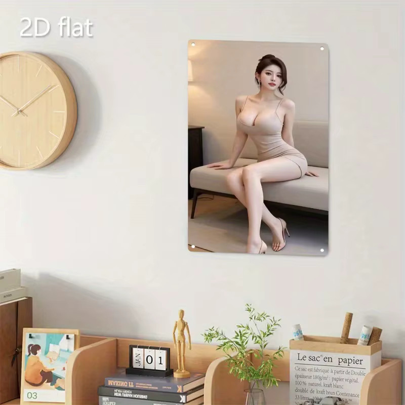 CIFBUY Vintage Metallschild in Silber als elegantes 2D Wandkunst-Element aus Eisen für Werbeplakate - Bild 4