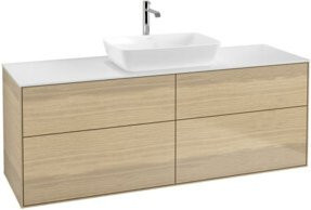 V&B Waschtischunterschrank Finion in Oak Veneer, Farbe Braun, B: 160 cm, T: 50,1 cm - Bild 1