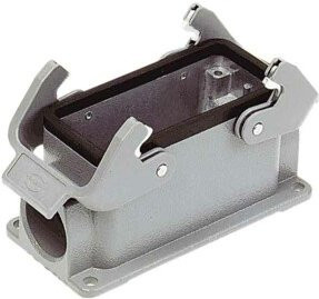 Harting Sockelgehäuse HAN 16B-asg2-RB-29 19300160271 aus Aluminium in Grau - Bild 1