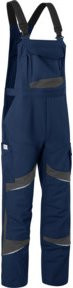 Kübler Latzhose ACTIVIQ cotton+ HIGH PSA 2 in Dunkelblau/Anthrazit mit Reflexstreifen und Knietaschen - Bild 1