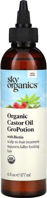 Sky Organics Bio-Rizinusöl mit Biotin, 177 ml - Bild 1