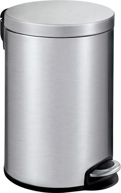 PROREGAL Treteimer aus Edelstahl in Silber mit leise schließendem Deckel und Kunststoffinneneimer, H x B x T: 40 x 24,8 x 32,5 cm - Bild 1