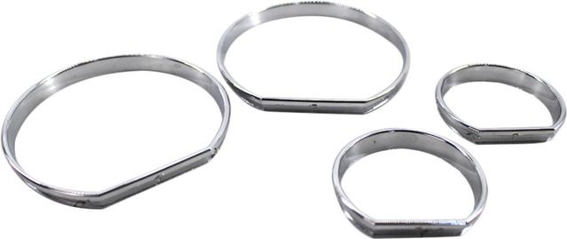 Shoemst Chrom Blendenringe für Kombiinstrument und Armaturenbrett als Ersatz für BMW E46, Farbe: Silber - Bild 1
