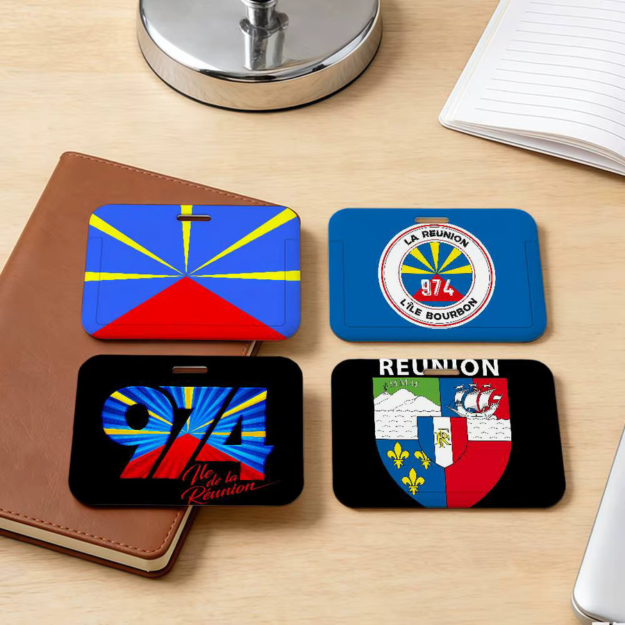 Fashion 974 R Reunion Island Logo Schutzhülle für Schulkarten, Ausweise und Buskarten in Multicolor aus Kunststoff - Bild 4