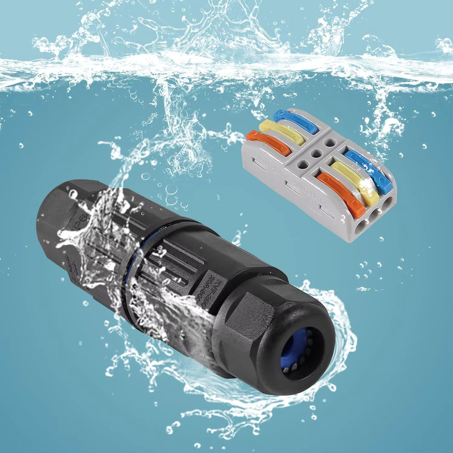 6 Stück CDF 3P wasserdichte Anschlussdose für den Außenbereich, IP68 3-poliger Hebeldrahtverbinder für AWG 28–12 - Bild 4