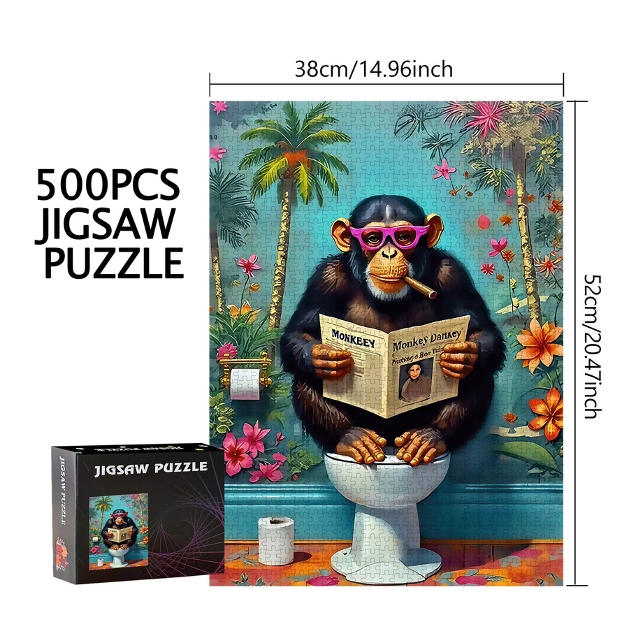 Gorilla & Glasses Puzzle, 500 Stück/1000 Stück, Familienspiel - Bild 3