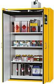 Sicherheitsschrank asecos S-CLASSIC-90 Typ 90 mit Flügeltüren und Türfeststellanlage, Farbe: Sicherheitsgelb, B/T/H: 119,6 x 61,6 x 196,8 cm - Bild 1