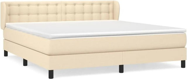 vidaXL Boxspringbett mit Matratze Hybrid-Design in Beige, B/T/H: 160 x 200 x 163 cm - Bild 1
