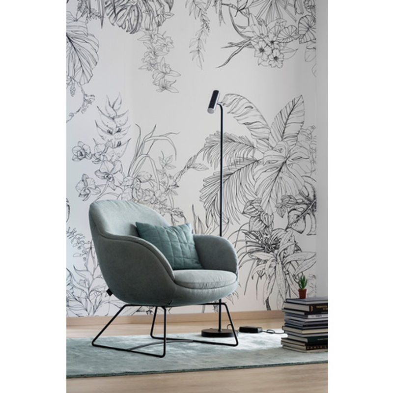 Schöner Wohnen Vliestapete Floral Dschungel Blätter Schwarz-Weiß B: 270 cm, H: 212 cm - Bild 4