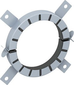 OBO Bettermann Dichtrahmen TCX-063 Rohrmanschette aus Stahl in Grau - Bild 1