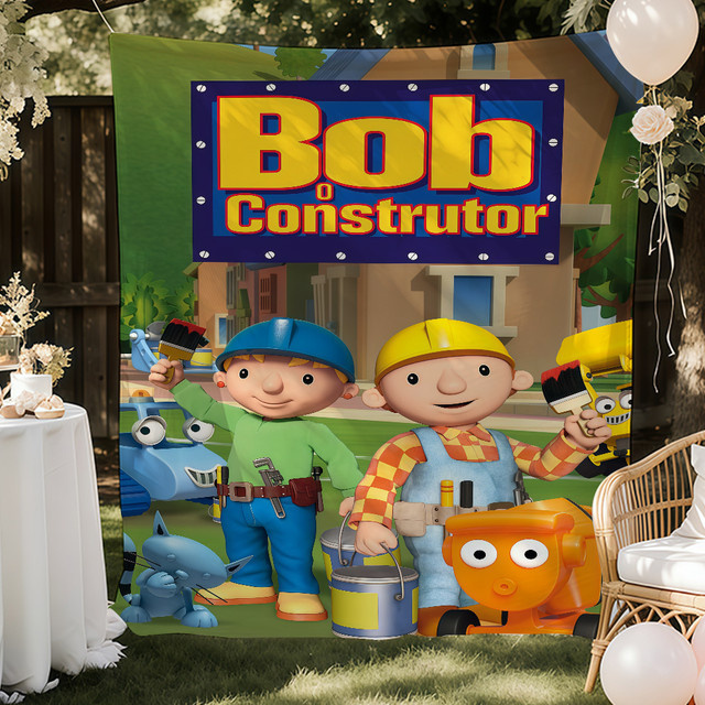 Warner Bros. B-Bob der Baumeister Kunstdruck Flagge, Mehrfarbig, 60 x 40 cm - Bild 1