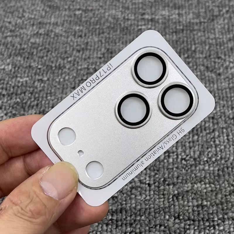 Armor Kameraobjektivschutz für iPhone 17 Pro Max und iPhone 17 Pro – Metallring-Schutzhülle mit gehärtetem Glas in Silber - Bild 3