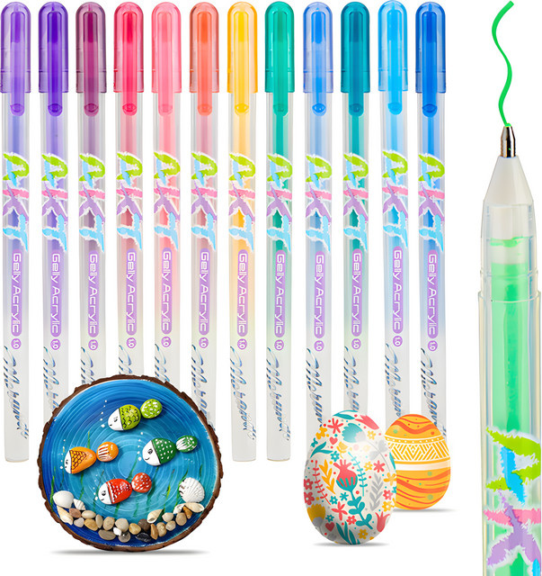 Kolorowys Pastell-Gelstifte mit Acrylfarbe in Multicolour für DIY-Bastelarbeiten auf Holz, Leinwand, Stein und Glas - Bild 1