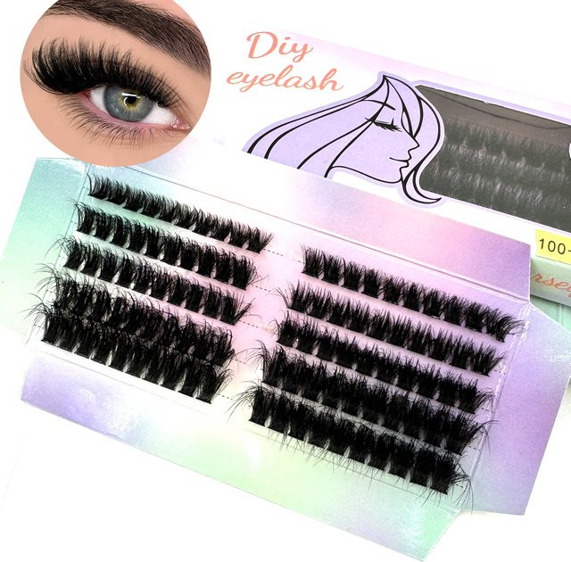 5Row Wimpern Extensions Cluster, Black, Unisex - Bild 1