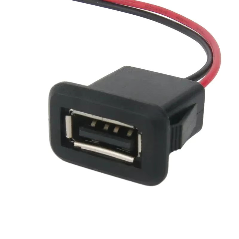 ELECAPITAL USB 2.0 Weibliche Power Jack Buchse mit PH2.0 Kabel und 2/4 Pin Lade Port Stecker in Schwarz - Bild 4