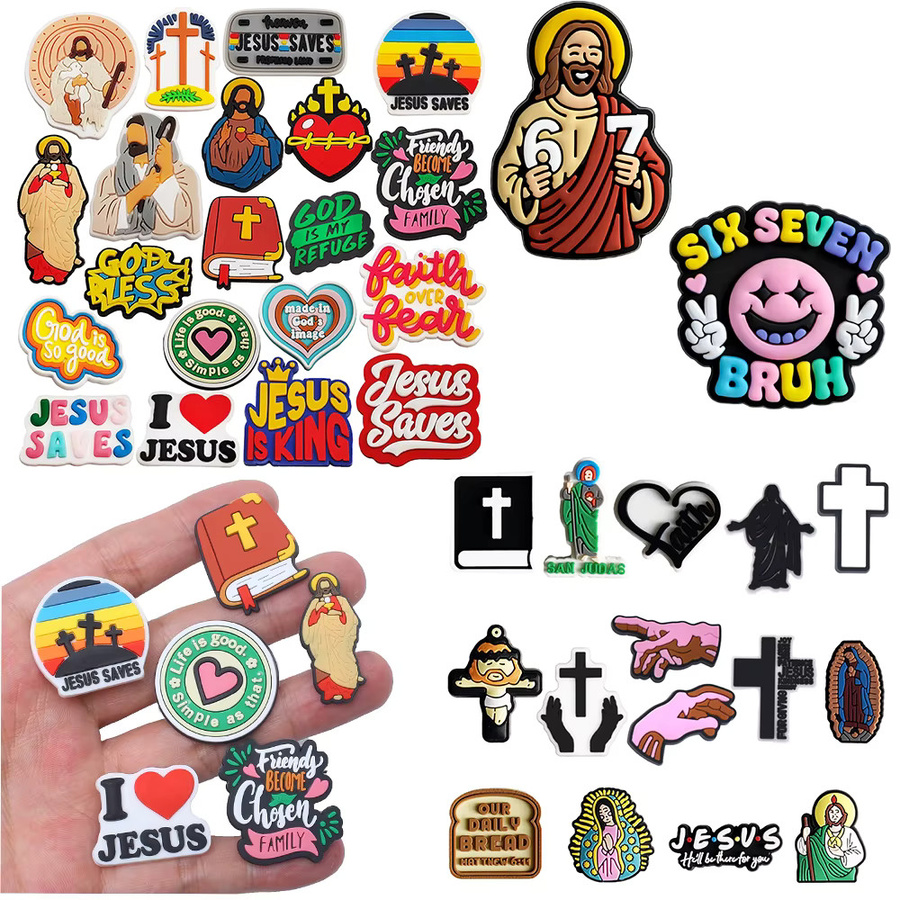 Potdemiel Schuh-Charms, Cartoon Religion Serie, PVC, DIY Zubehör - Bild 2