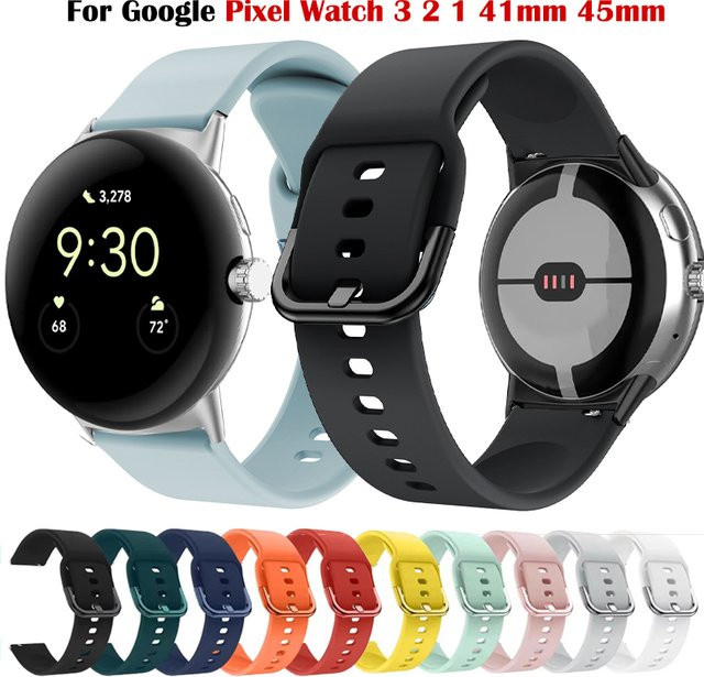 Uhrenarmband Silikon, Google Pixel Watch 3 41 mm 45 mm 2 1, Unisex - Bild 1
