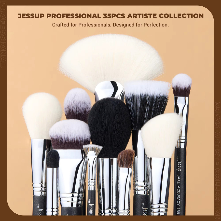 Jessup Make-up-Pinsel-Set, 35-teilig, synthetisch, Unisex - Bild 2