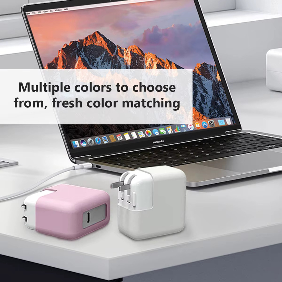 Stoßfeste Silikon-Netzteilhülle für Apple MacBook Netzteile (29W/30W/35W) in Multicolor - Bild 3