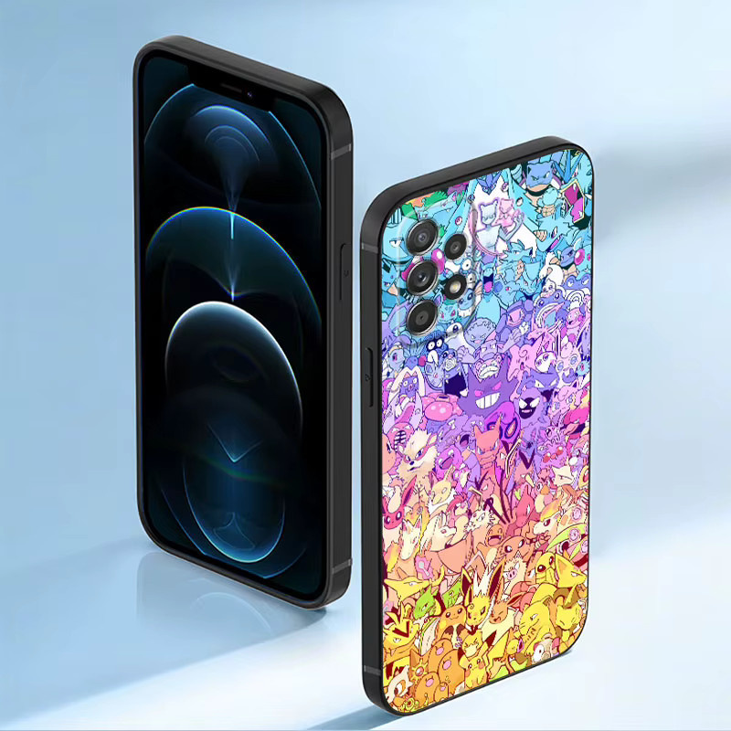 Soft Phone Cover Pokemon Cartoon Handyhülle für Samsung Galaxy A54 A14 A52 A53 A12 A13 A34 A23 A21 A71 A32 A24 A73 A31 A15 A11 in Multicolour - Bild 2