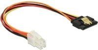 Delock Festplatten Anschlusskabel P4 4 Pin Stecker auf SATA 15 Pin Buchse, Mehrfarbig, 0,2 m - Bild 1