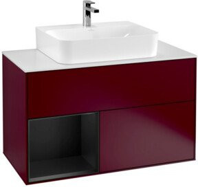 V&B Waschtischunterschrank Finion 100 Wandbeleuchtung in Weiß lackiert B/T/H: 100 x 50,1 x 50,1 cm - Bild 1