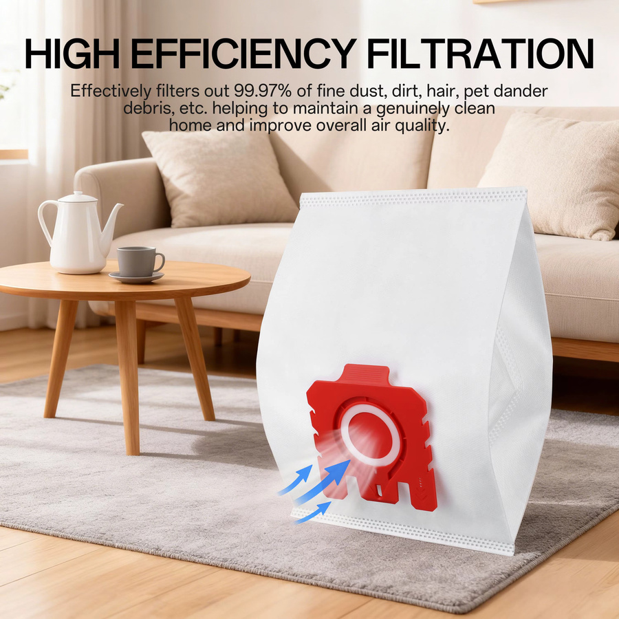 Miele 3D Airclean FJM Staubbeutel in Weiß für Compact C1 C2 S241 S290 S300i S500 S700 S4 S6 Serien - Bild 2