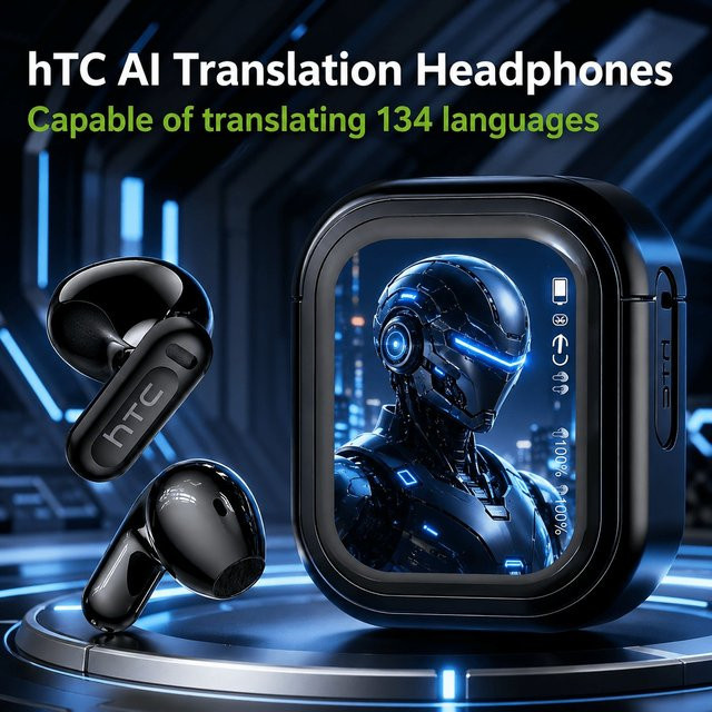 HTC NE20 Kabellose In-Ear Ohrhörer mit LED-Touchscreen, Bluetooth 6.0, 13 mm Treibern und 30h Akkulaufzeit in Weiß - Bild 1