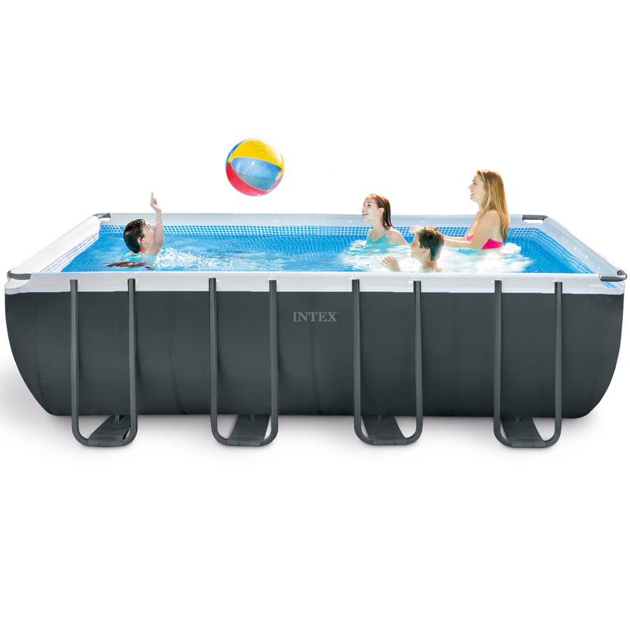 Intex Frame Swimming Pool Set Ultra Quadra XTR in Anthrazit inklusive Sandfilteranlage, B/T/H: 549 x 274 x 132 cm - Bild 3