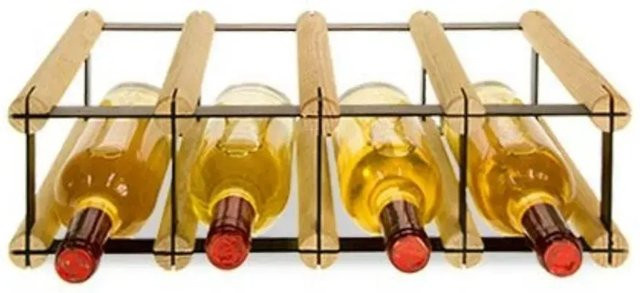 PROREGAL Modulares Weinregal Vinotega Mod aus massivem Kiefernholz in Natur, H x B x T: 12,5 x 42,5 x 24,5 cm - Bild 1