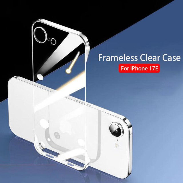 YULIN-003 Rahmenlose transparente Handyhülle für iPhone 17E und iPhone 16E mit harter Rückseite - Bild 1