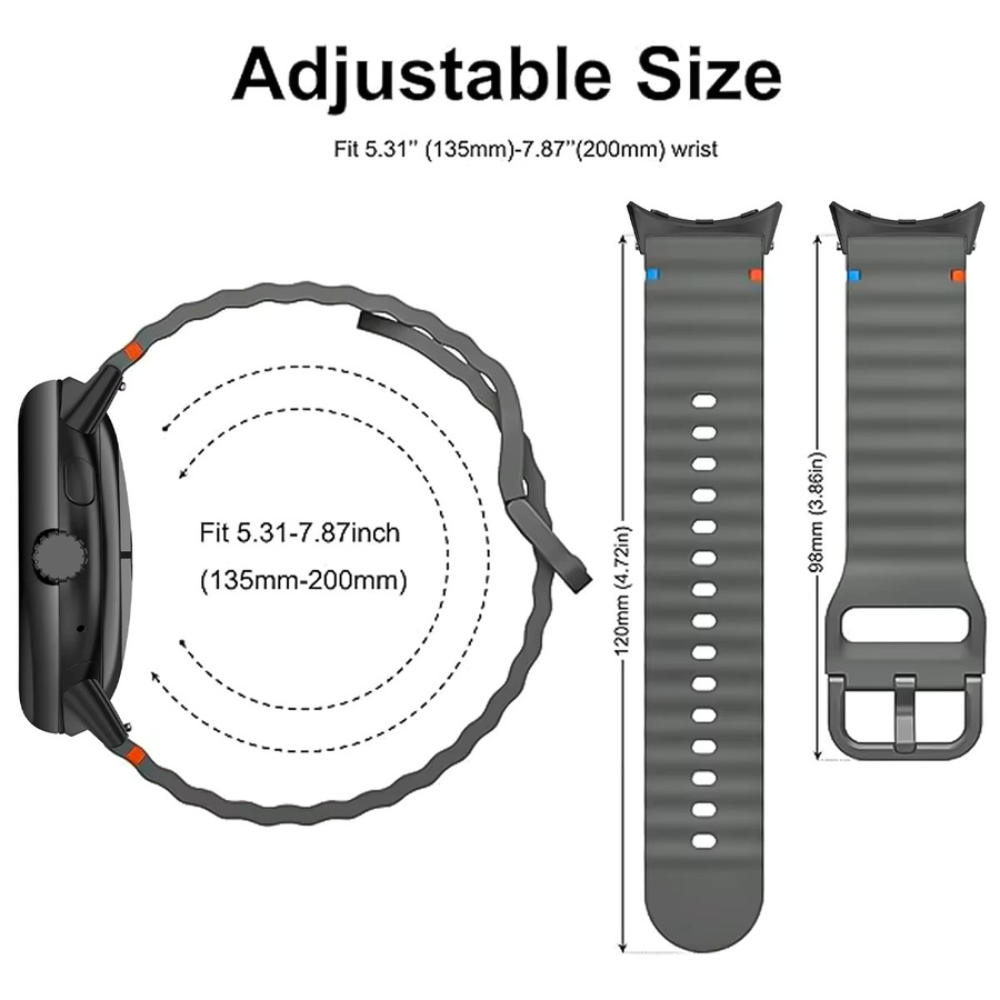 Geekthink Uhrenarmband Silikon, Sport, 41 mm, 45 mm, Unisex - Bild 1