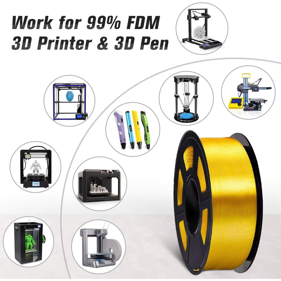 MANLANG PLA Seide Gold 3D-Druckfilament für FDM-Drucker, 250g - Bild 3